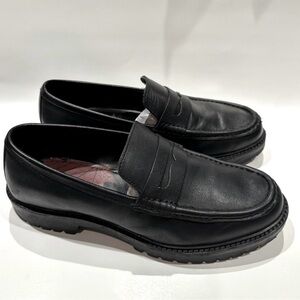 WALK LONDON BROOKLYN PENNY LOAFER IN BLACK